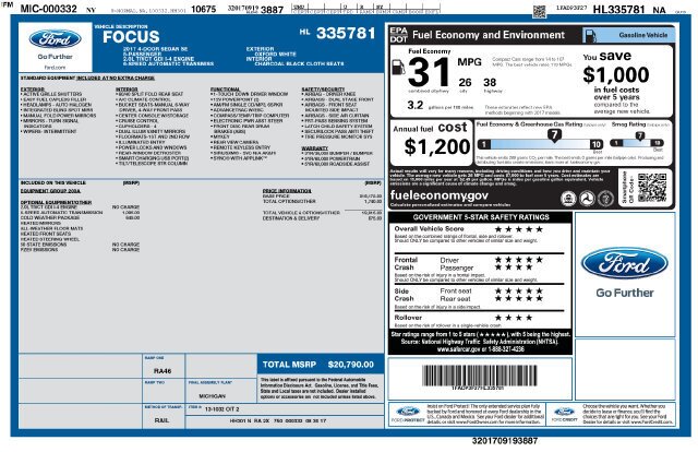 
								2017 Ford Focus SE full									